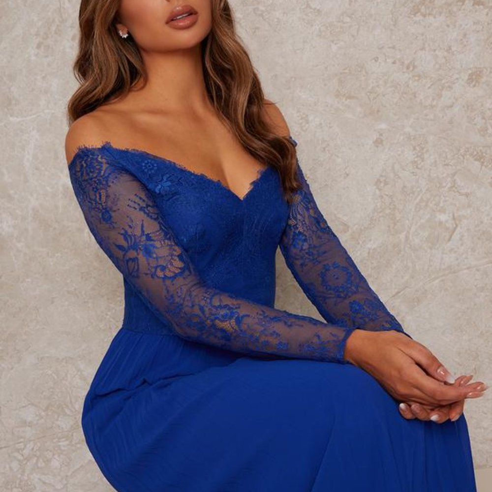 Chi Chi London Royal Blue Gown, UK 14 (US 10) - Picture 2 of 4
